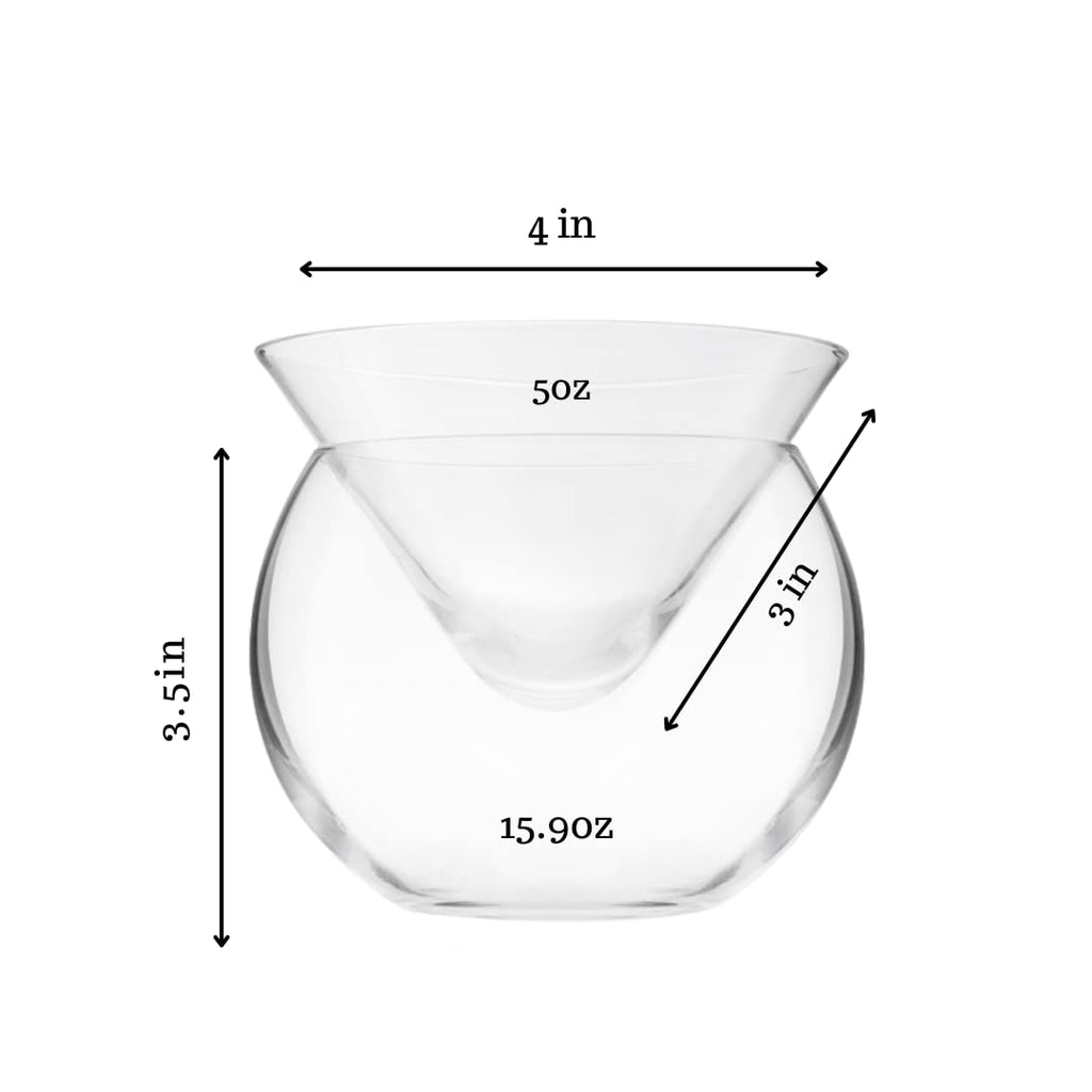 Stemless Martini Glasses with Chiller L443