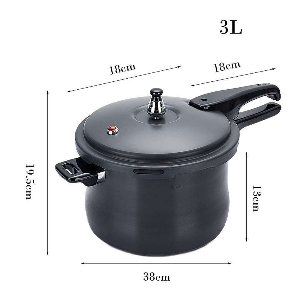 Stainless Steel Dishwasher Safe Cadmium Free Pressure Cooker Black 3L U481