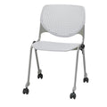 Light Grey Stack Chair with Casters K59359