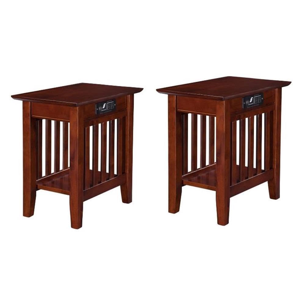 2 Piece Side Table Set in Walnut A6628
