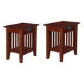 2 Piece Side Table Set in Walnut A6628
