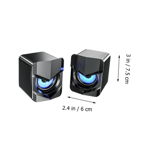 2 Pack USB Powered Mini Computer Speakers C26779