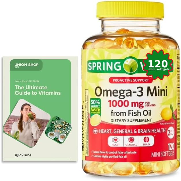 Omega-3 Fish Oil 1000 mg 120 Count Softgels Dietary Supplement Z255364