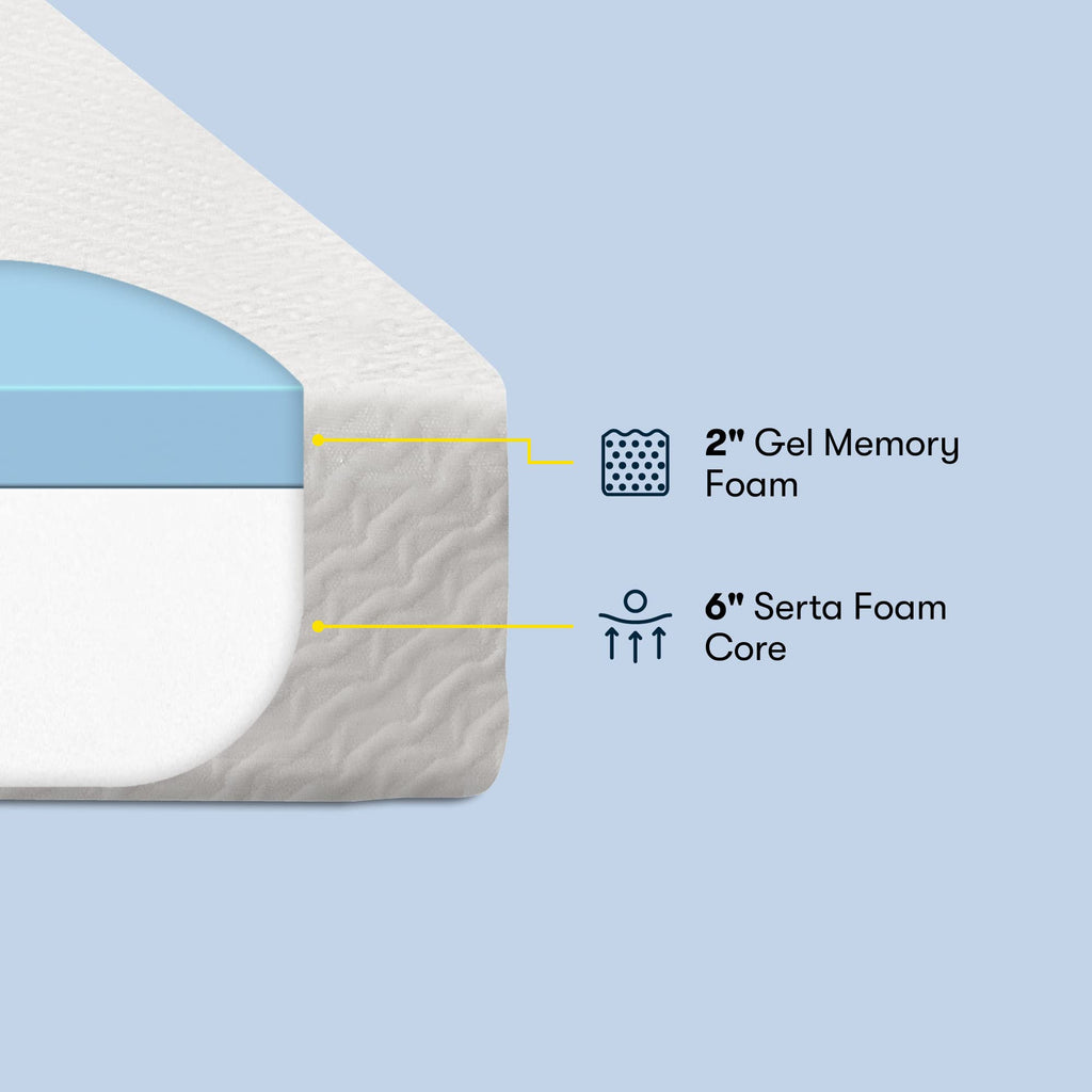 8" Cooling Gel Memory Foam Twin Size Mattress U6037