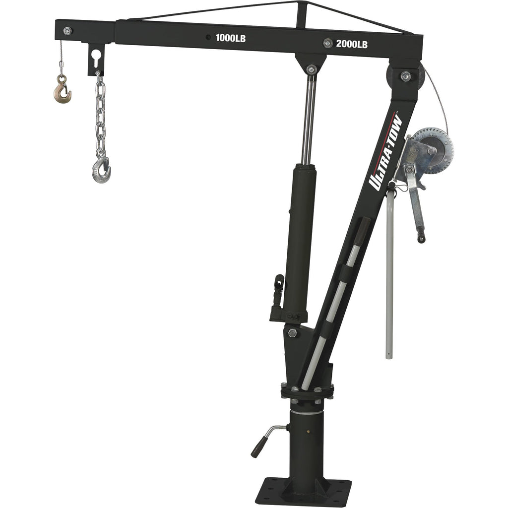 Hydraulic Pickup Truck Crane with Hand Winch 2000-Lb. Capacity J798