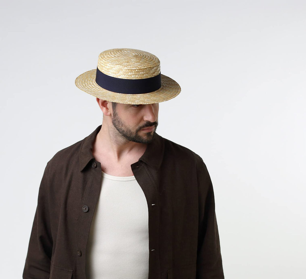 Straw Boater Hat J224