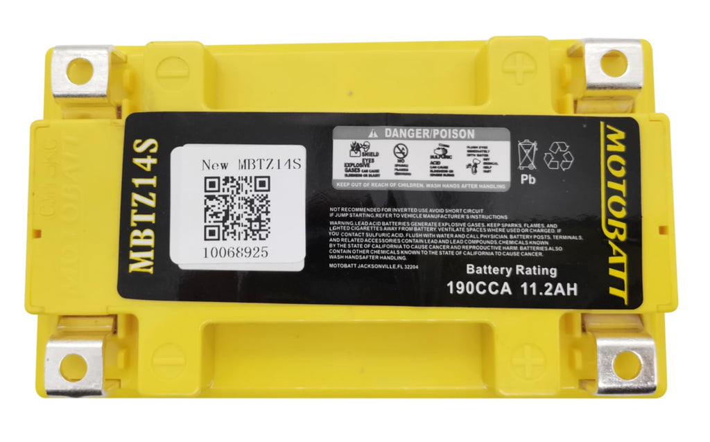 Sealed AGM Motorcycle Battery B38952