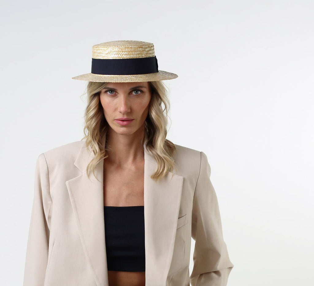 Straw Boater Hat J224