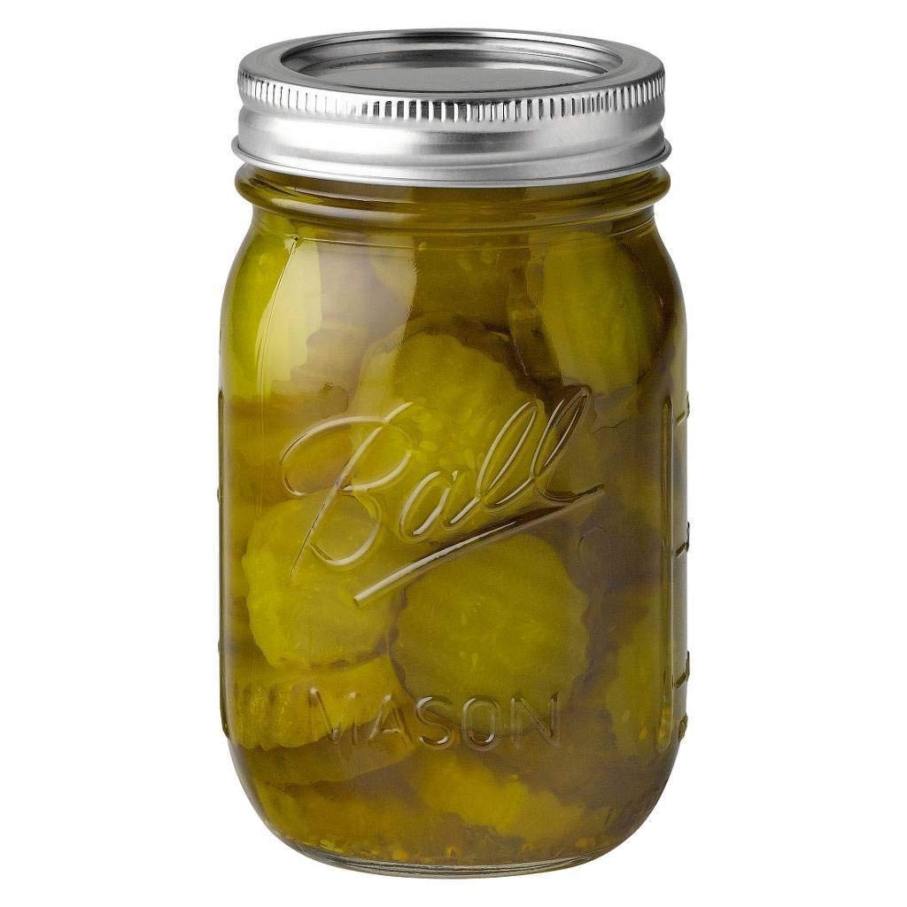 16 oz Regular Mouth Mason Jar with Lids and Bands (12 Units) M490