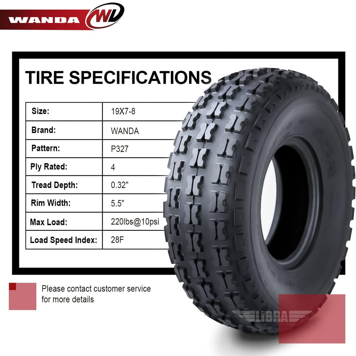 2 New Sport ATV Tires 19x7-8 4PR Z495