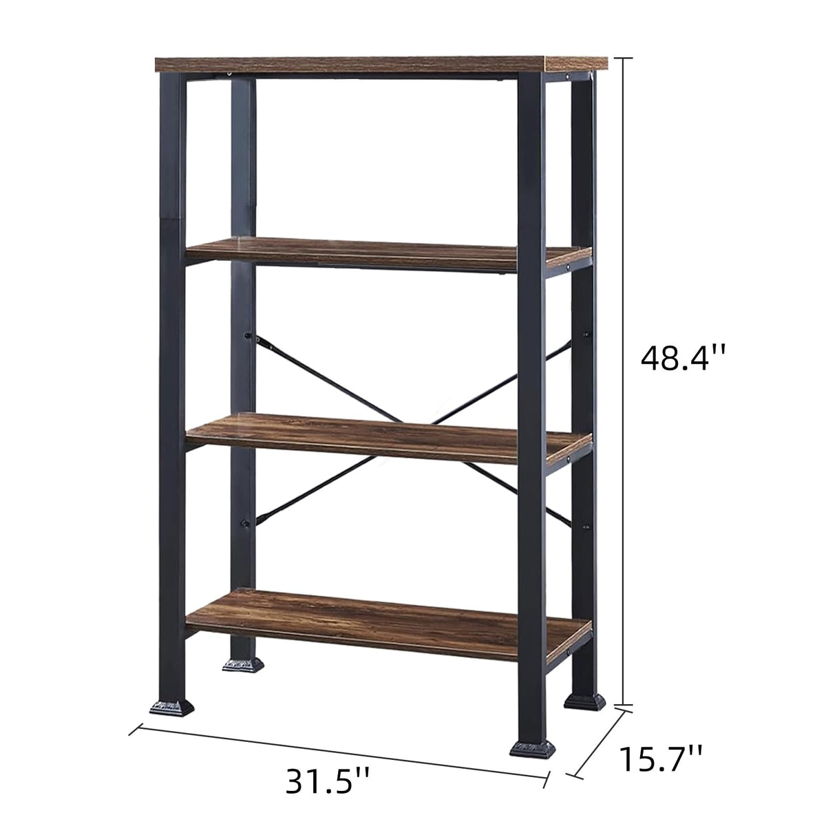 4 Tier Rustic Brown Bookshelf A470153