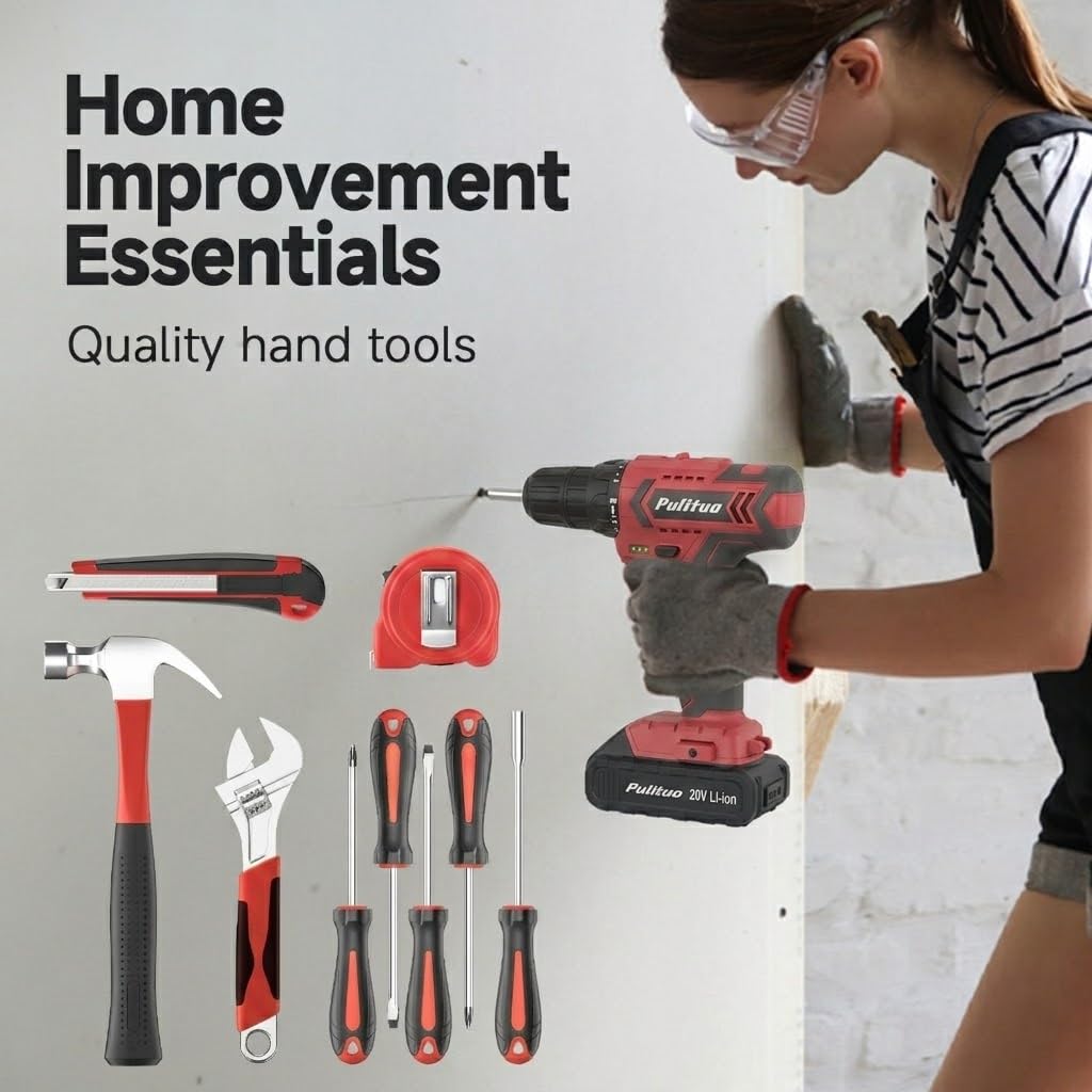 Cordless Drill Set 20V with Battery And Charger 59pcs Bits Kit H926394