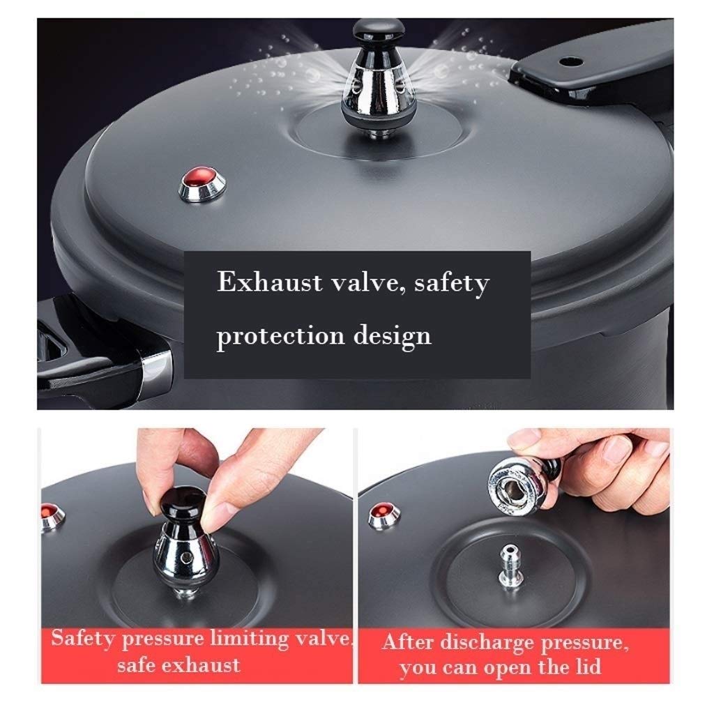 Stainless Steel Dishwasher Safe Cadmium Free Pressure Cooker Black 3L U481