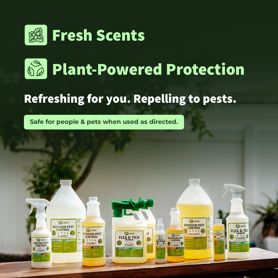 Outdoor Pest Spray with Hose End Sprayer 32 OZ Mint Y8266