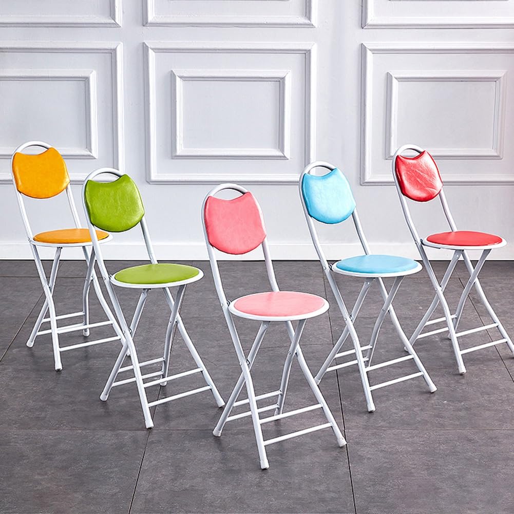 Black 18 Inch Folding Bar Stool with Backrest F7136