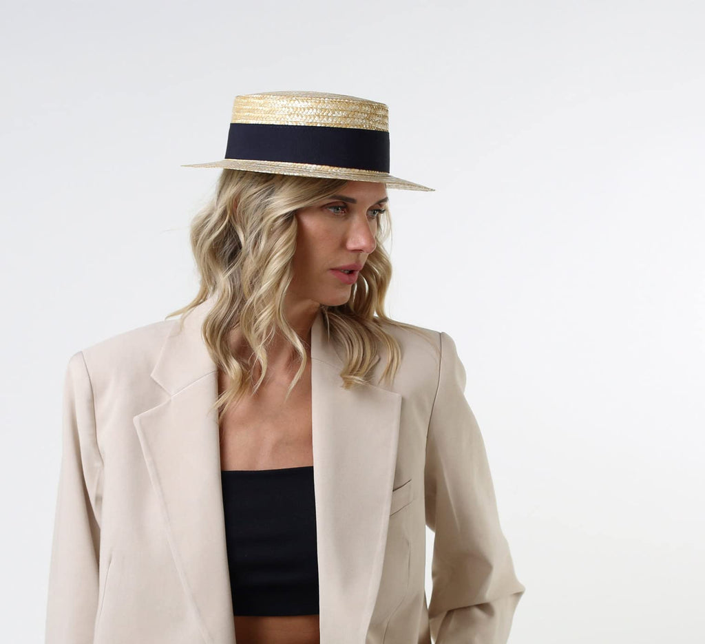 Straw Boater Hat J224