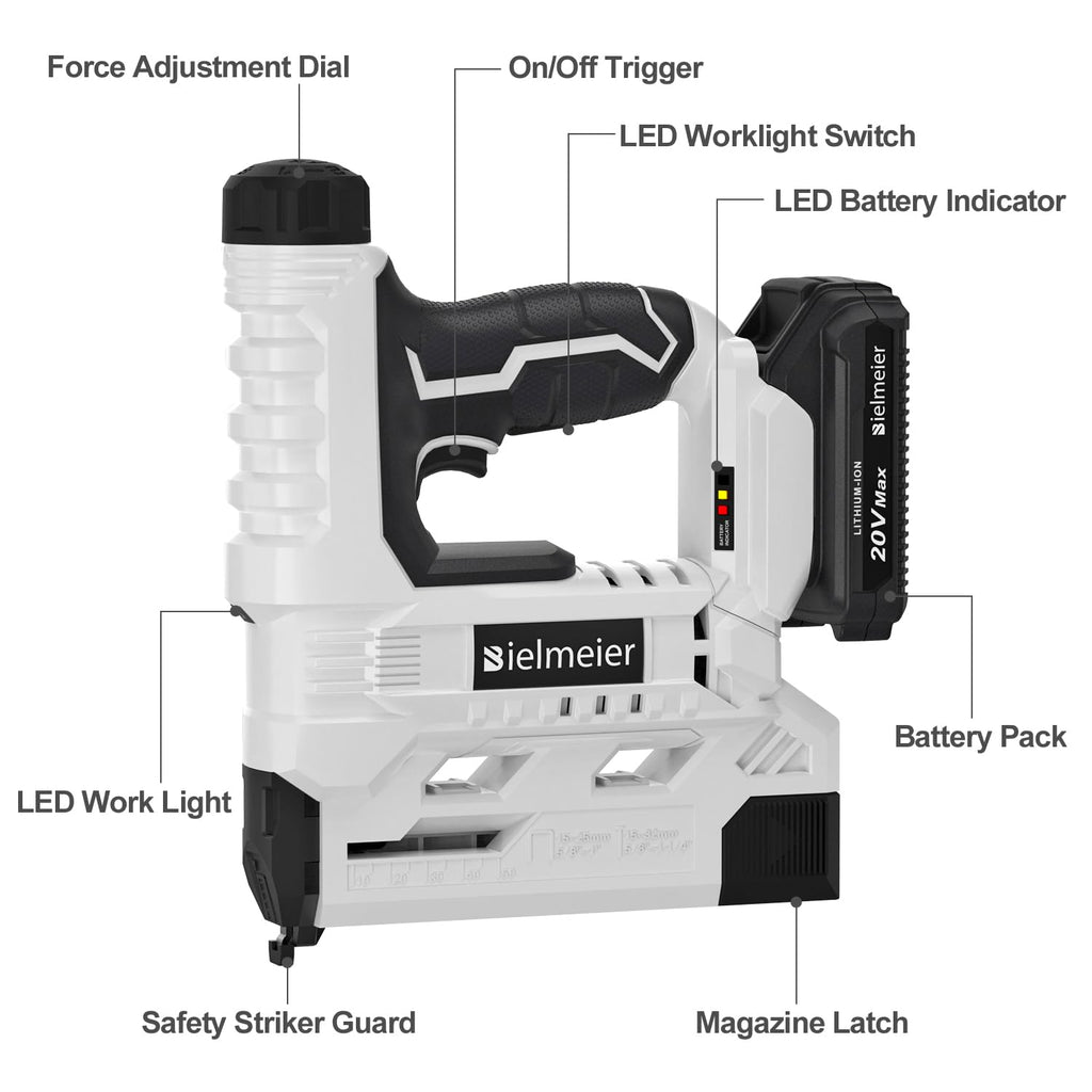 18 Gauge 2 In 1 Cordless Brad Nailer Stapler I300669