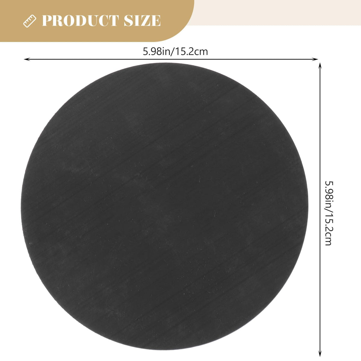 4pcs Round Cork Coasters with ABS Base D495