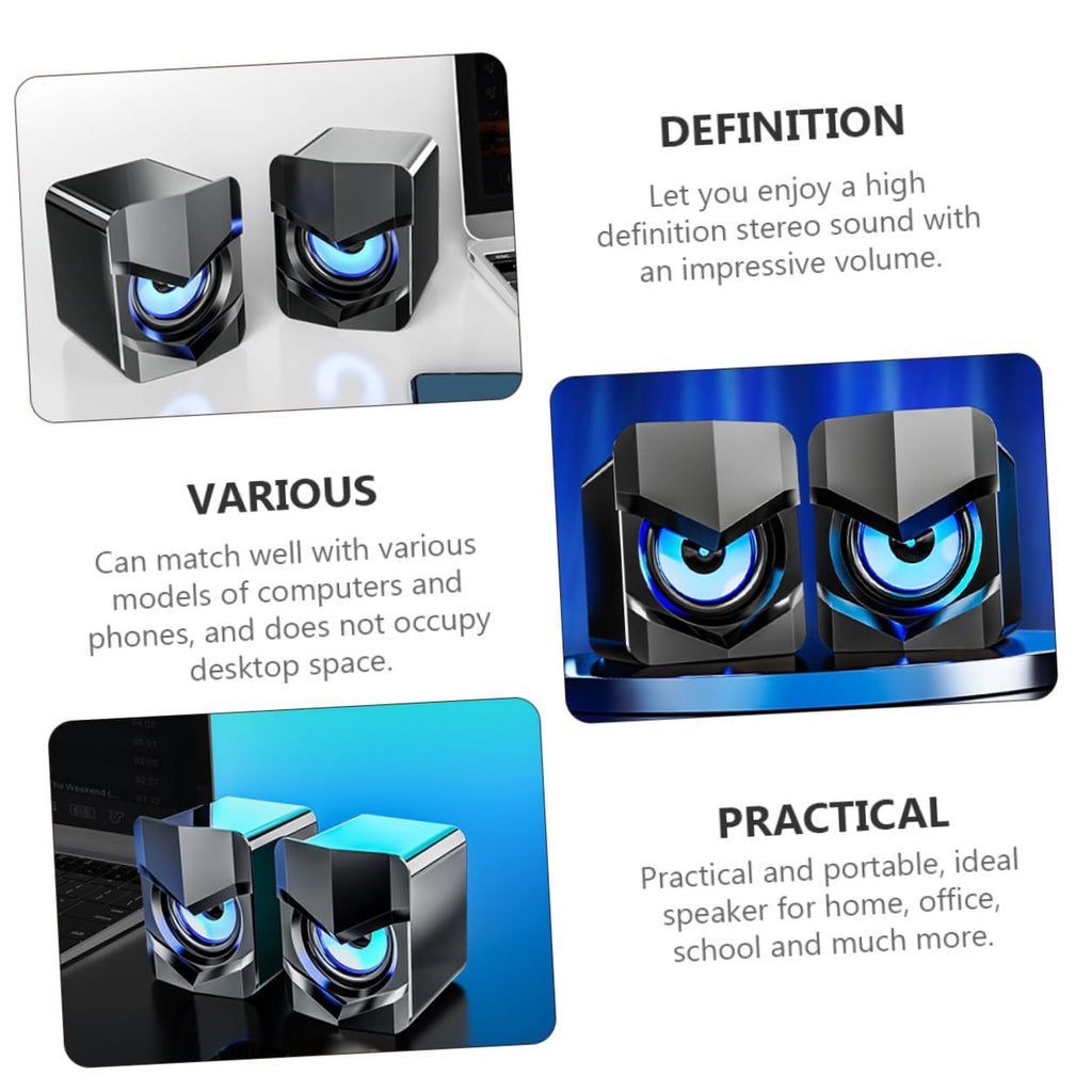 2 Pack USB Powered Mini Computer Speakers C26779