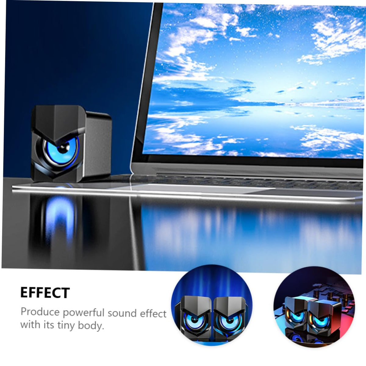 2 Pack USB Powered Mini Computer Speakers C26779