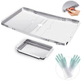 Adjustable Stainless Steel Grill Grease Tray with Catch Pan Y91871