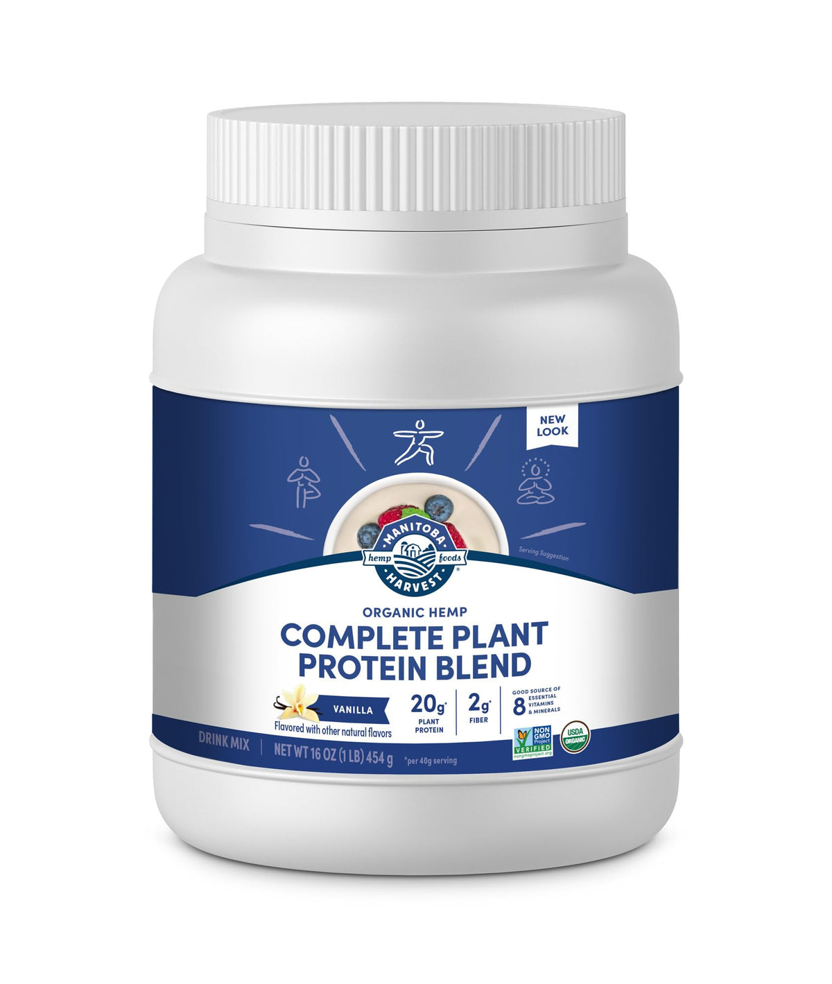 Organic Plant-Based Protein Powder Vanilla 16oz B81897
