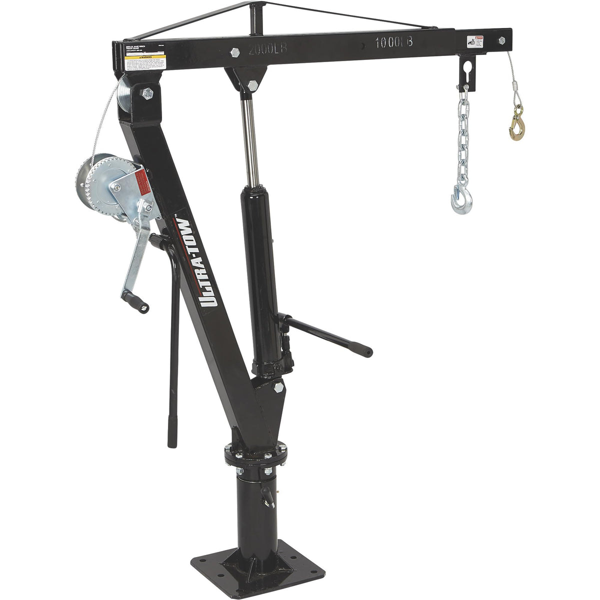 Hydraulic Pickup Truck Crane with Hand Winch 2000-Lb. Capacity J798
