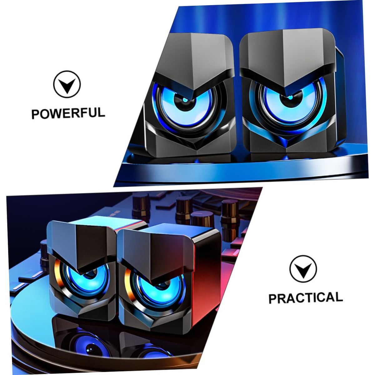 2 Pack USB Powered Mini Computer Speakers C26779