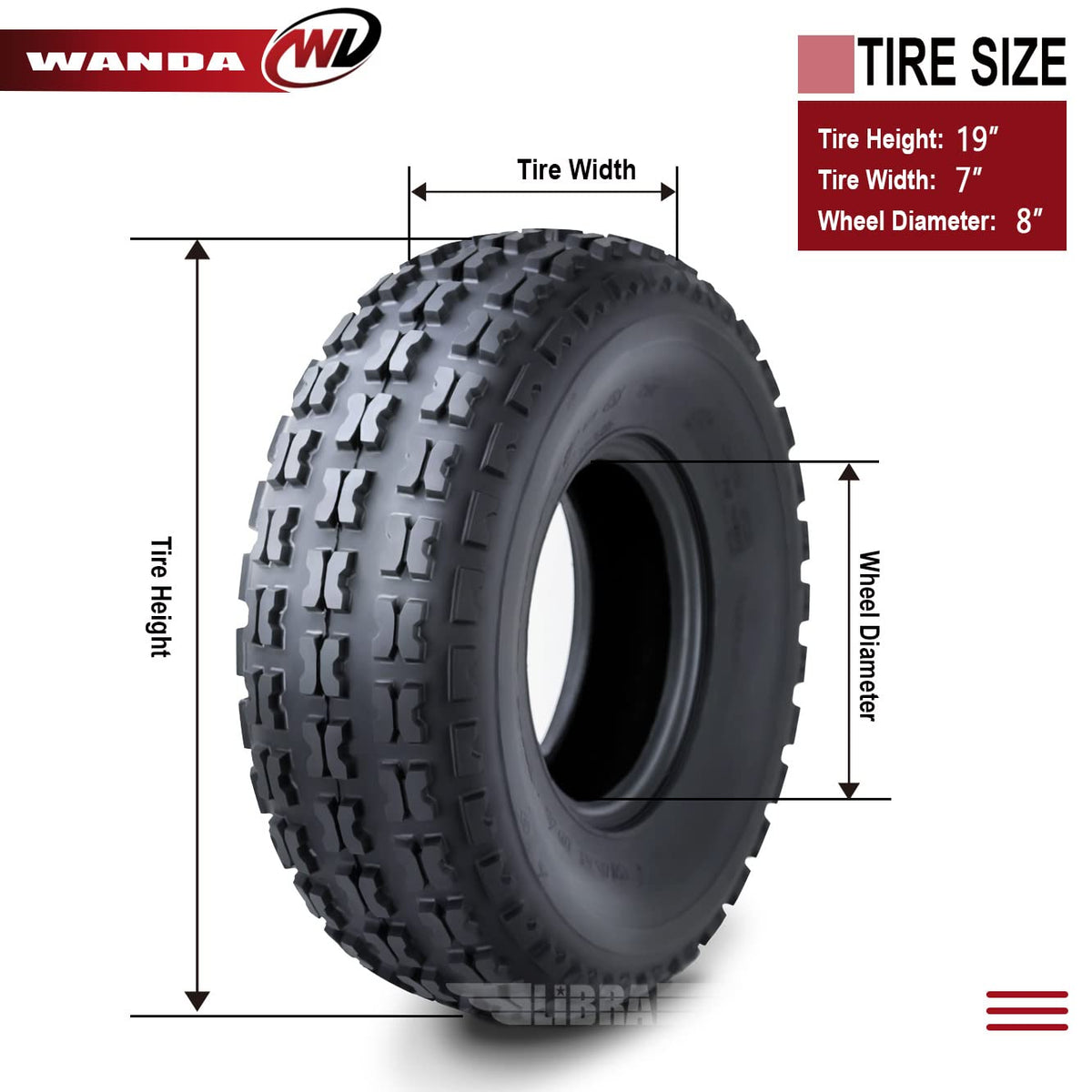 2 New Sport ATV Tires 19x7-8 4PR Z495