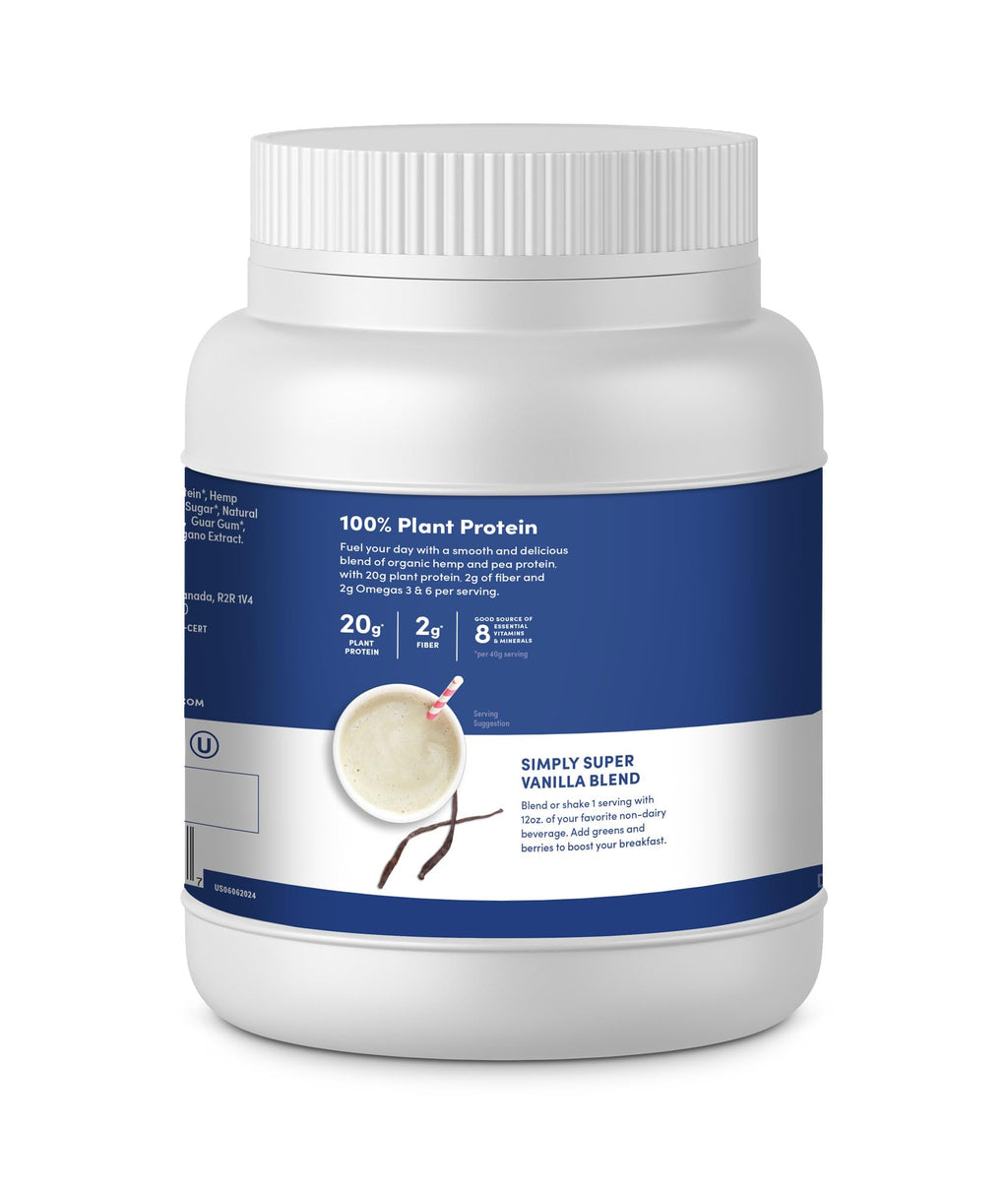 Organic Plant-Based Protein Powder Vanilla 16oz B81897