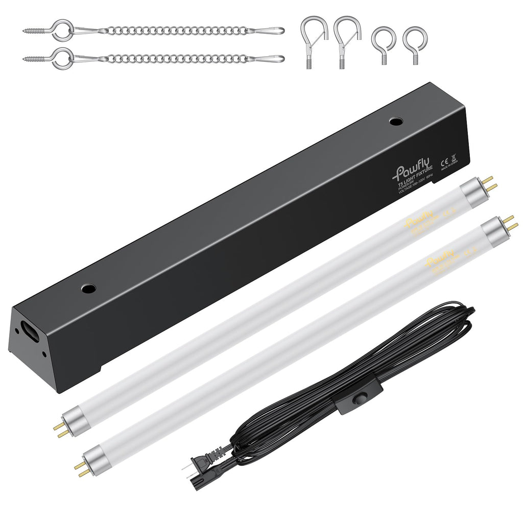 T5 Reptile Light Combo Kit with 2 UVB Tubes, 10.0 UVB Light Fixture, 12 inch K5058