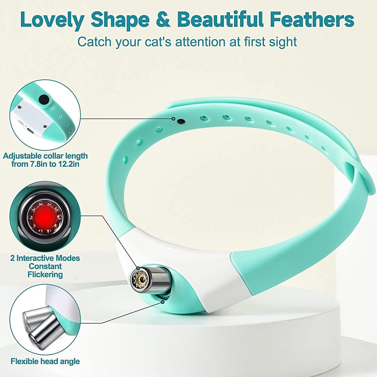 Rechargeable Laser Cat Toy Collar O34167