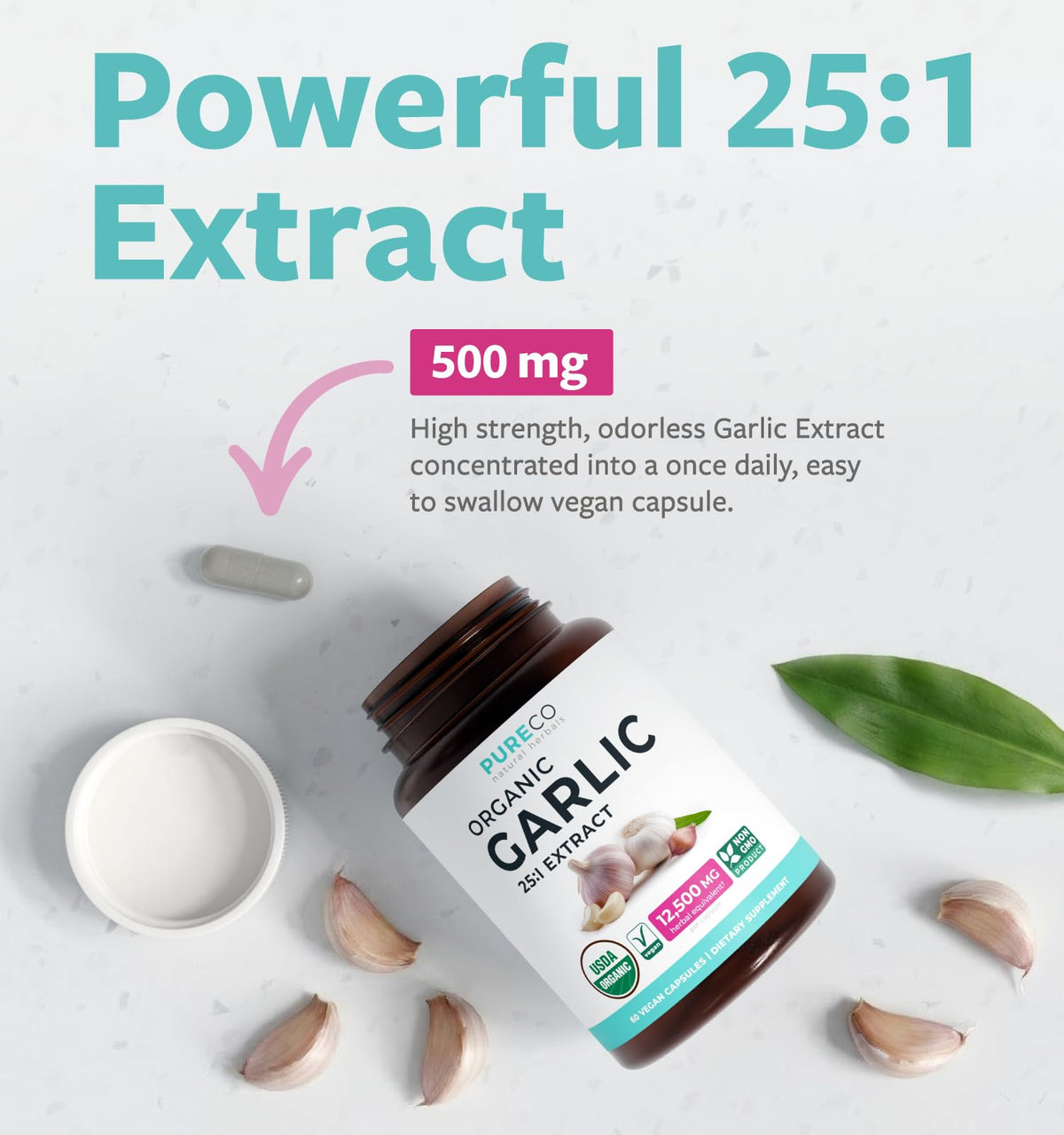 USDA Organic Odorless Garlic Capsules K945646