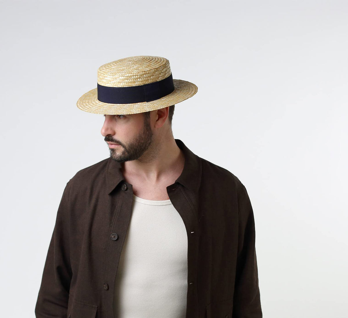 Straw Boater Hat J224