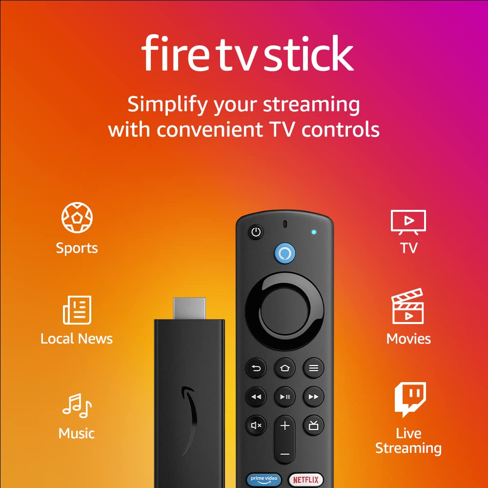 Like-New Fire TV Stick with Alexa Voice Remote T982