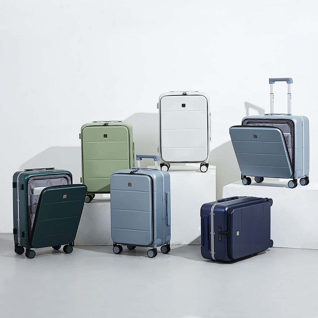 Smoke White 20 Inch Hard Shell Carry On Luggage R609