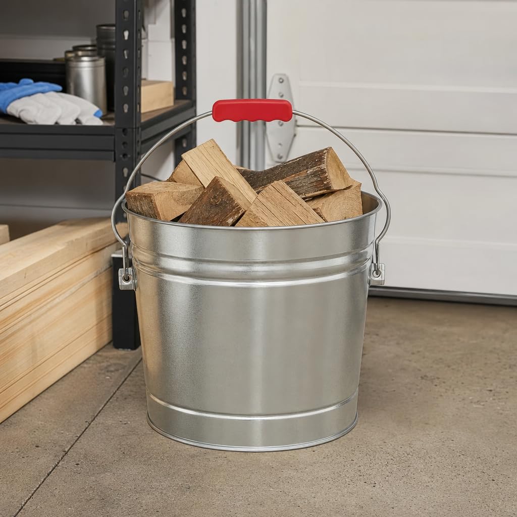 6 Gal Galvanized Steel Storage Can with Locking Lid M887017