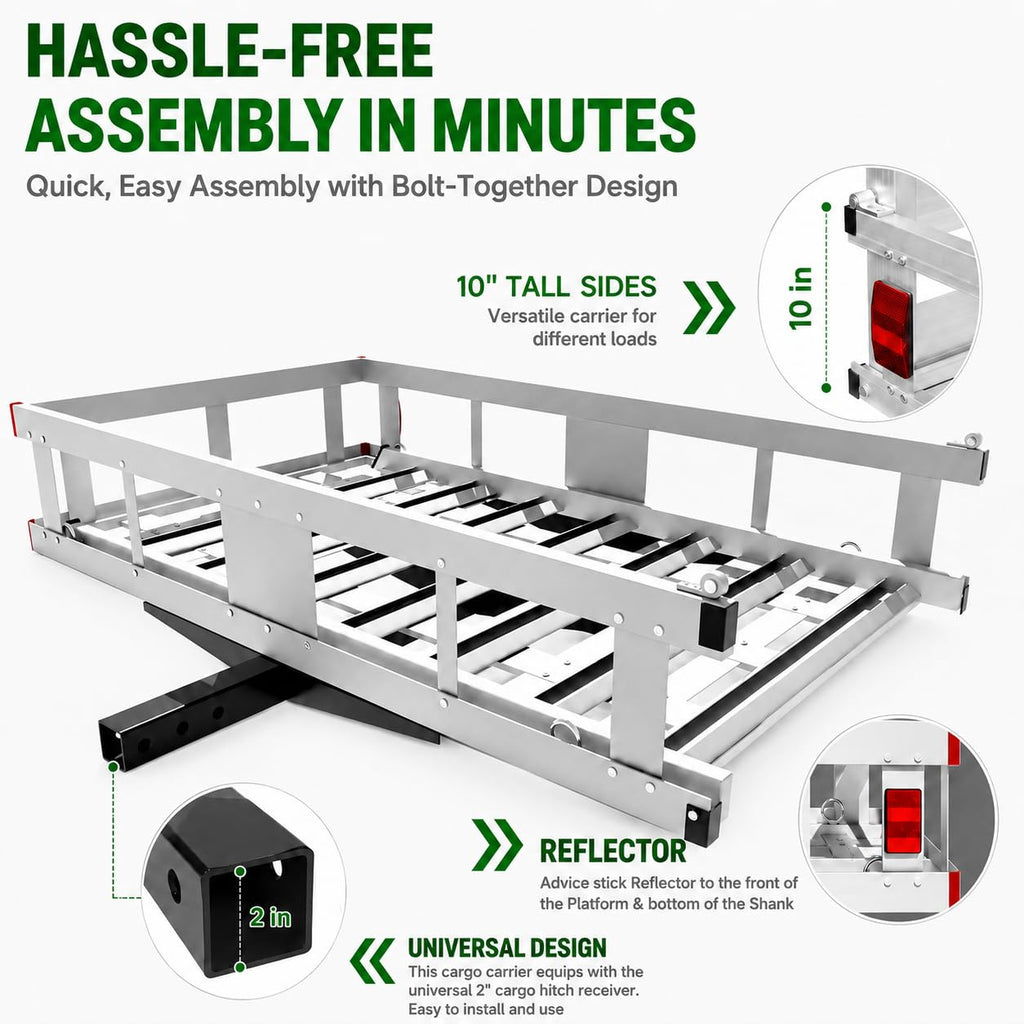 500 LBS Aluminum Hitch Cargo Carrier R776