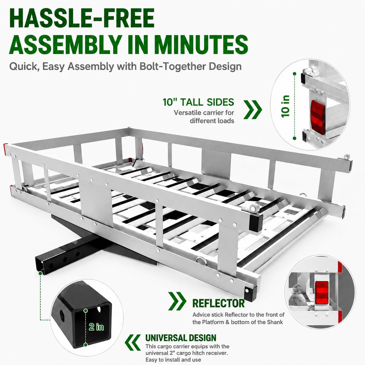 500 LBS Aluminum Hitch Cargo Carrier R776
