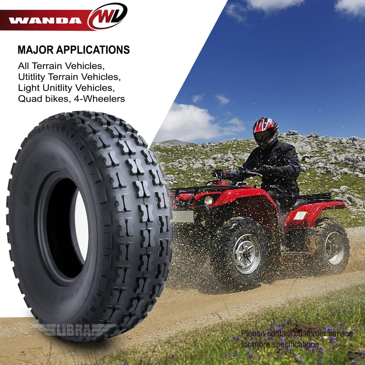 2 New Sport ATV Tires 19x7-8 4PR Z495