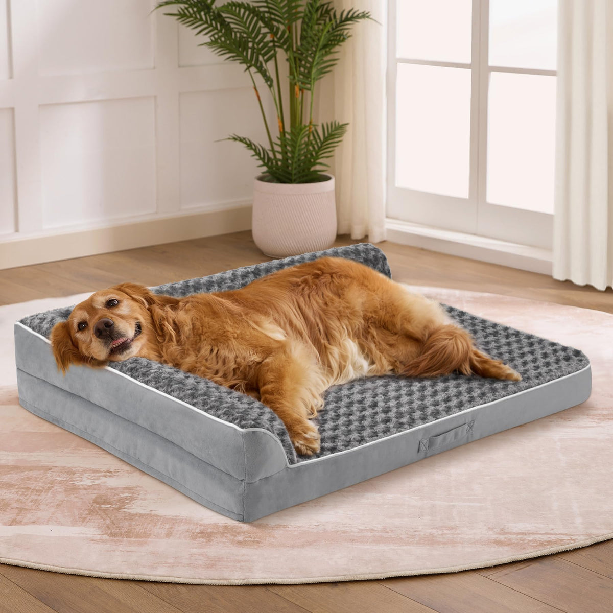 XL Orthopedic Dog Bed Grey I58414