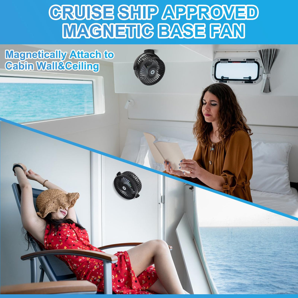 Magnetic Cruise Fan with 8000mAh Rechargeable Battery O5516