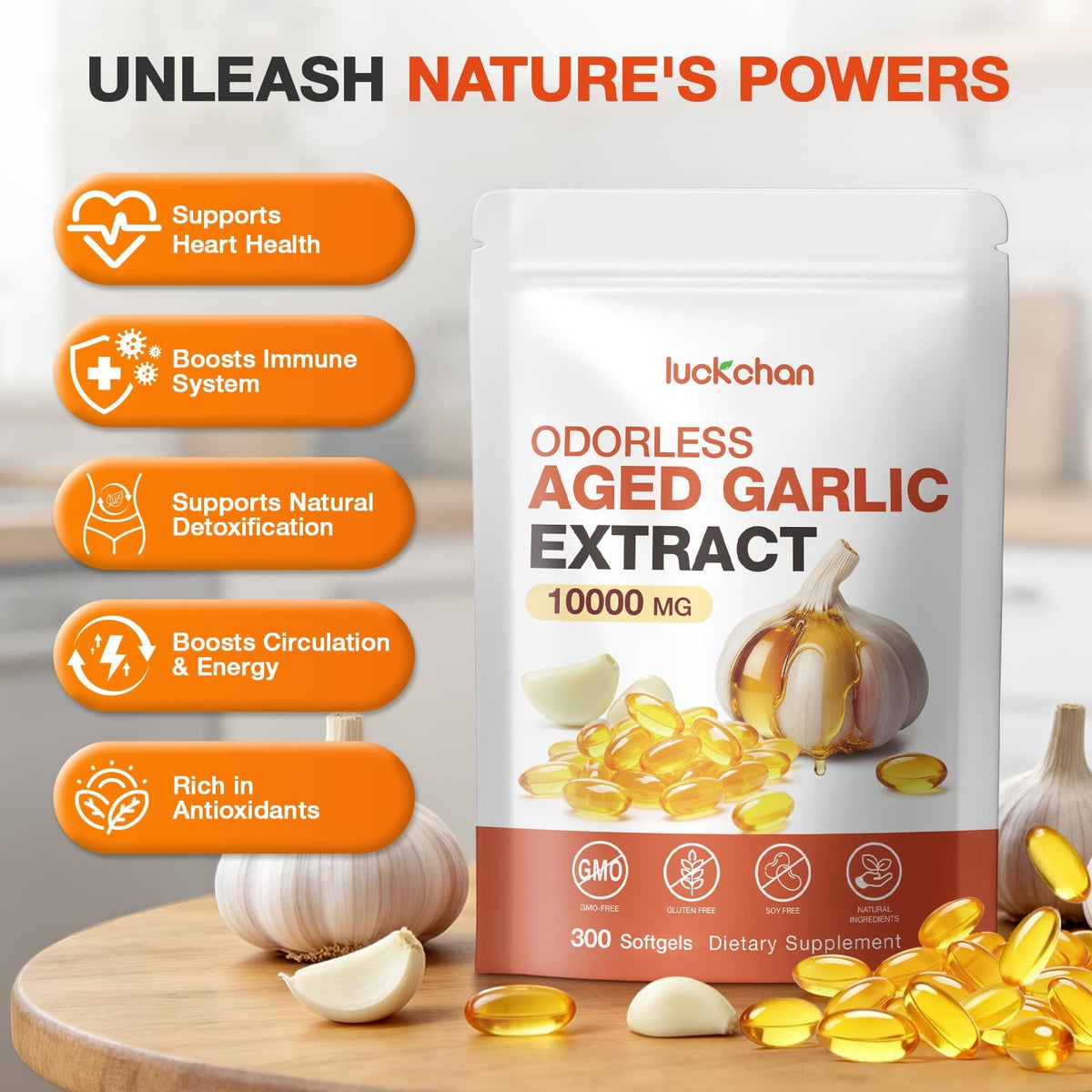 Odorless Garlic Extract 10000mg Softgels B81044