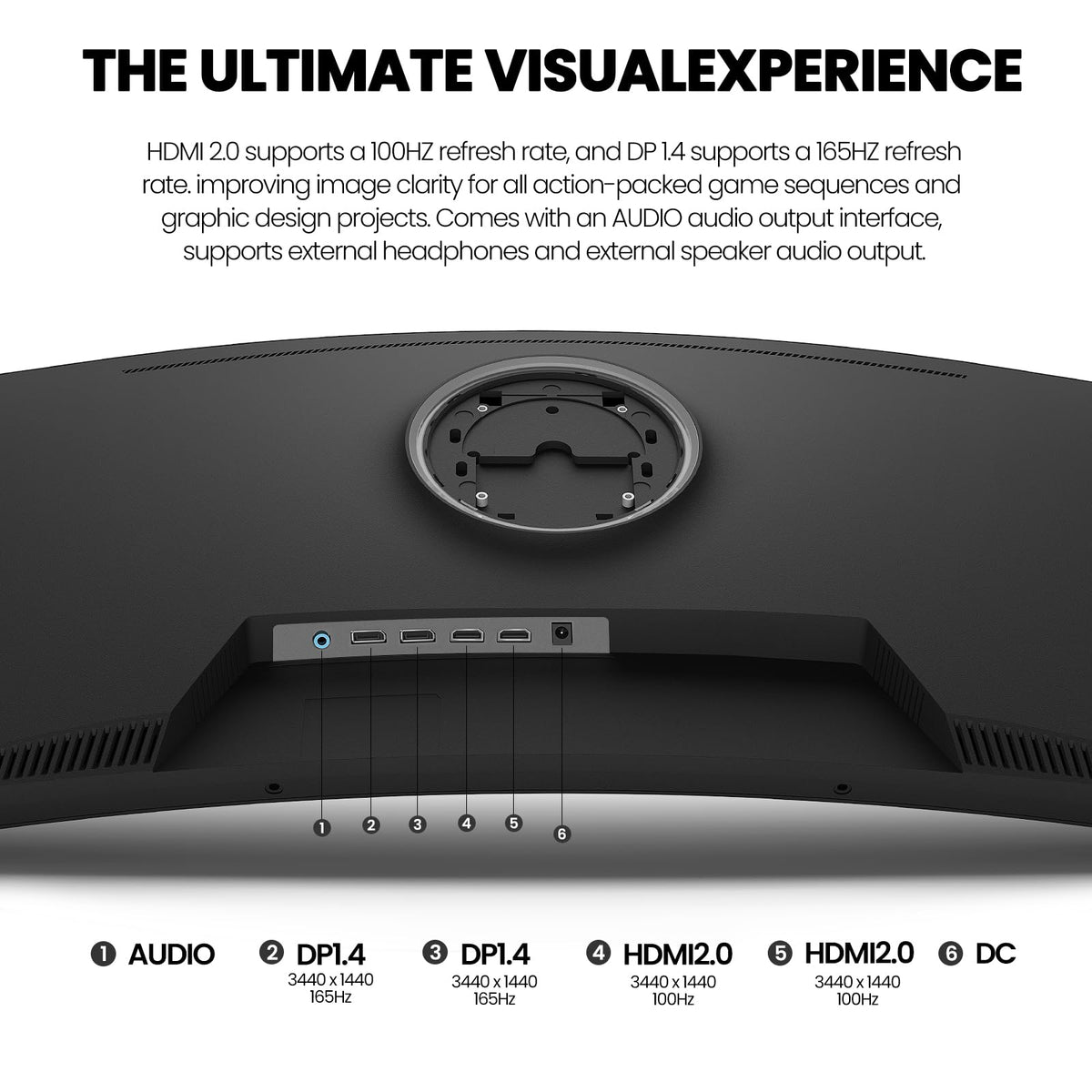 34" WQHD 165Hz Curved Gaming Monitor J1689