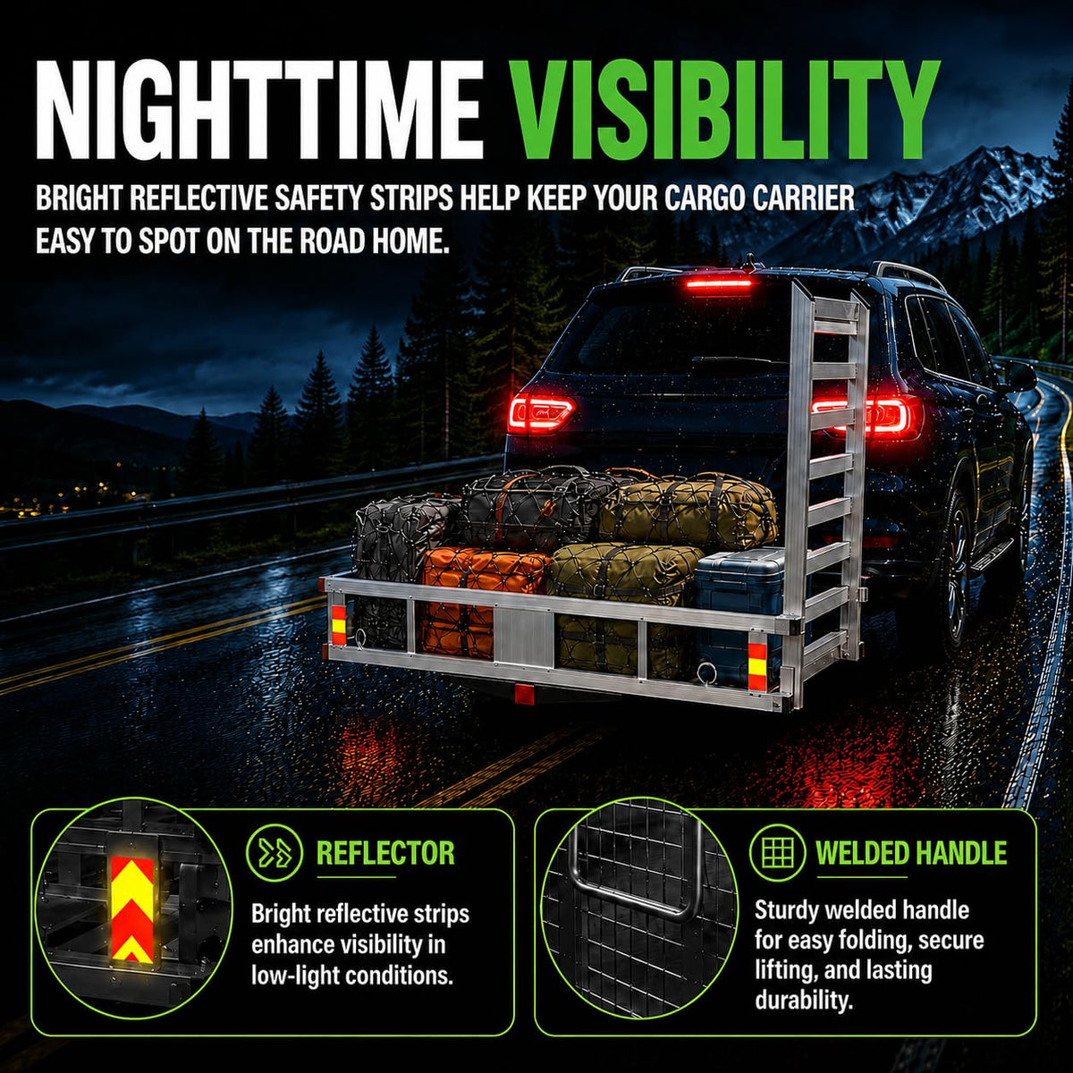 500 LBS Aluminum Hitch Cargo Carrier R776