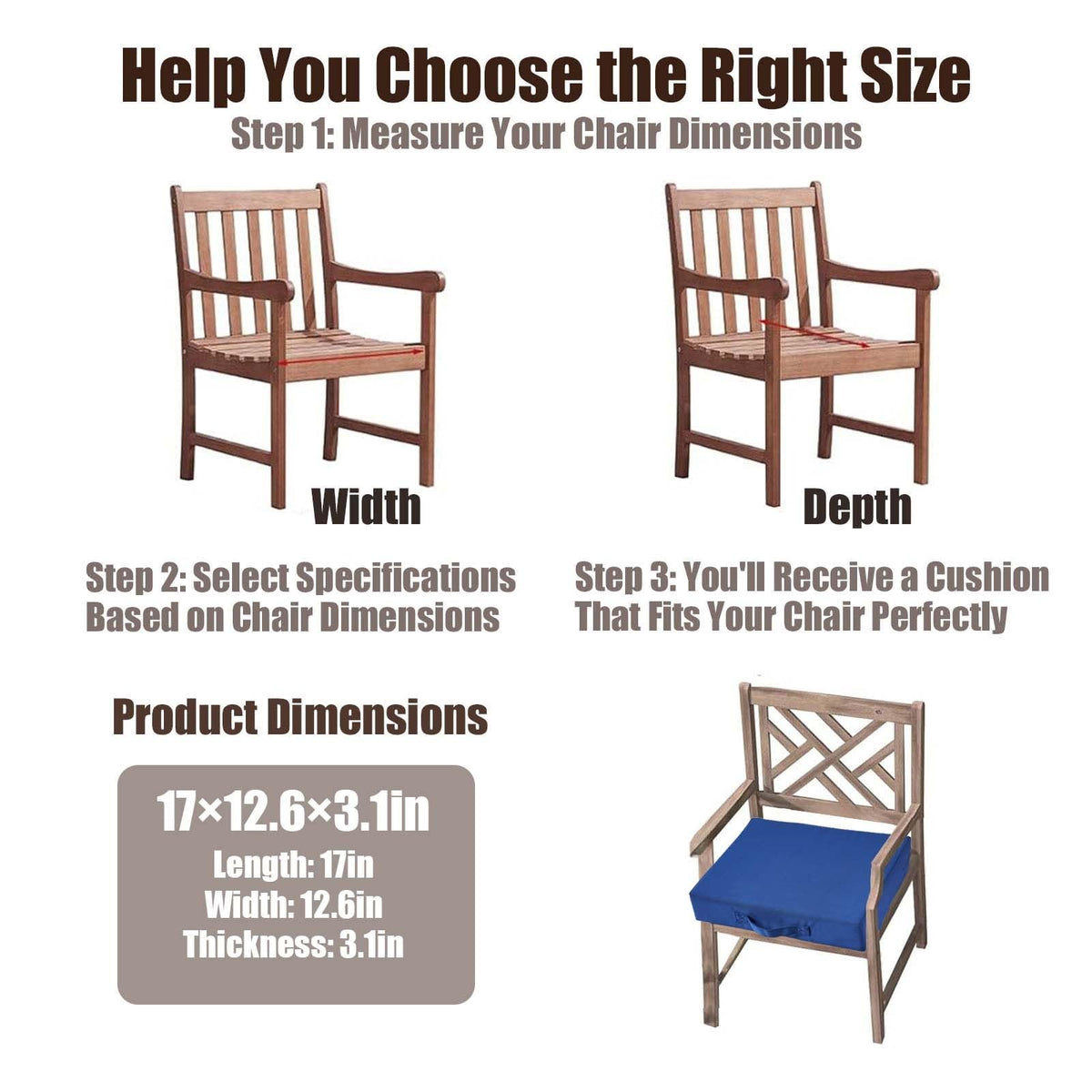 2 Pcs Portable Bleacher Seat Cushions with Handle B2456