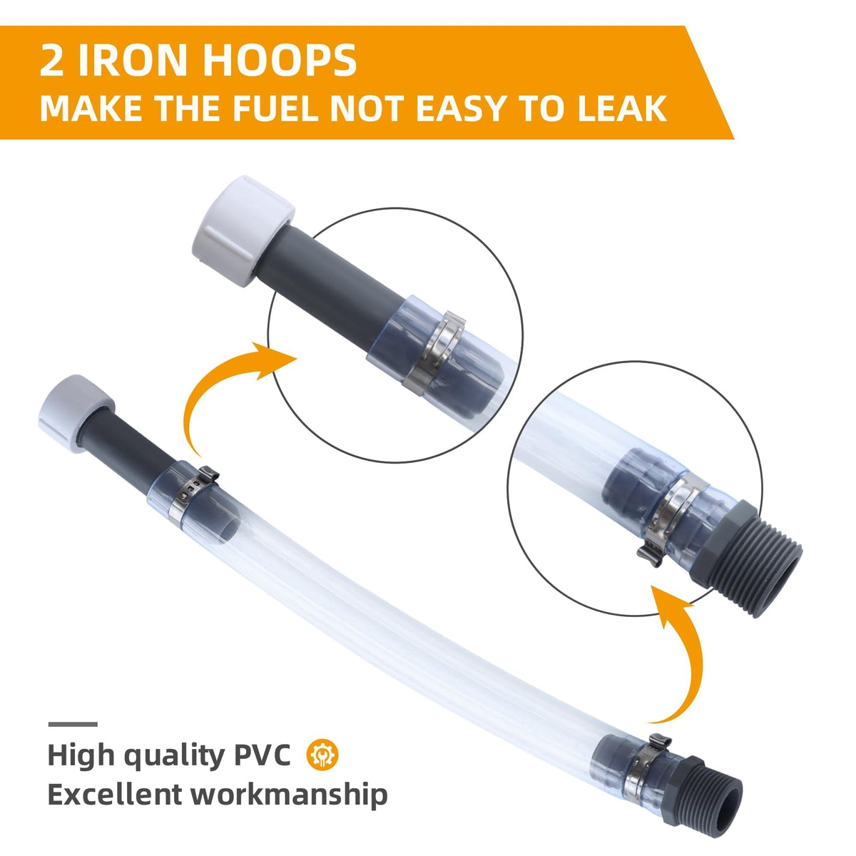 2 Pack Replacement Fuel Jug Hoses H132570