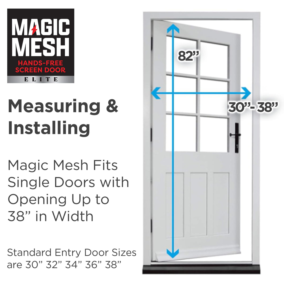 Magnetic Screen Door up to 39 x 83 Inches G5934