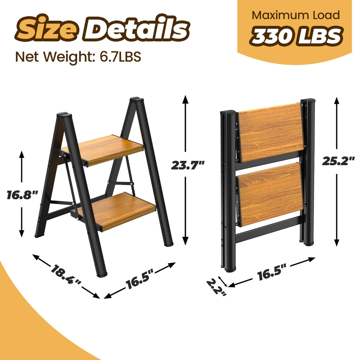 Lightweight Aluminum Folding Step Ladder Z929