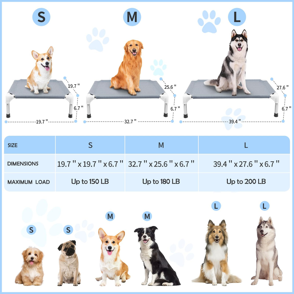 Elevated Raised Dog Bed O58435